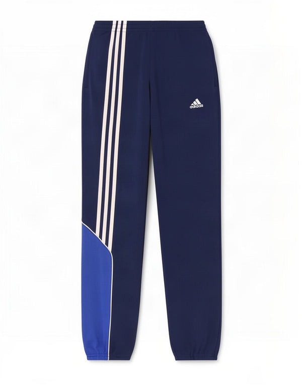 Adidas Boys Tracksuit Trousers Joggers 13-14 Years Navy Blue Colourblock