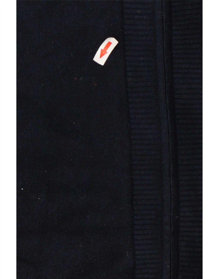 Marks & Spencer Womens Hooded Cardigan Sweater UK 14 Medium Navy Blue