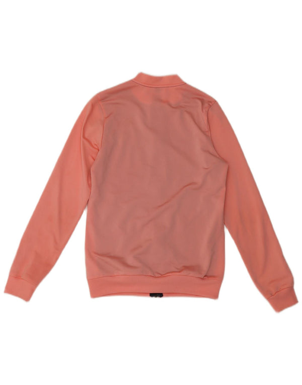 Adidas Girls Tracksuit Top Jacket 13-14 Years Pink Colourblock Polyester
