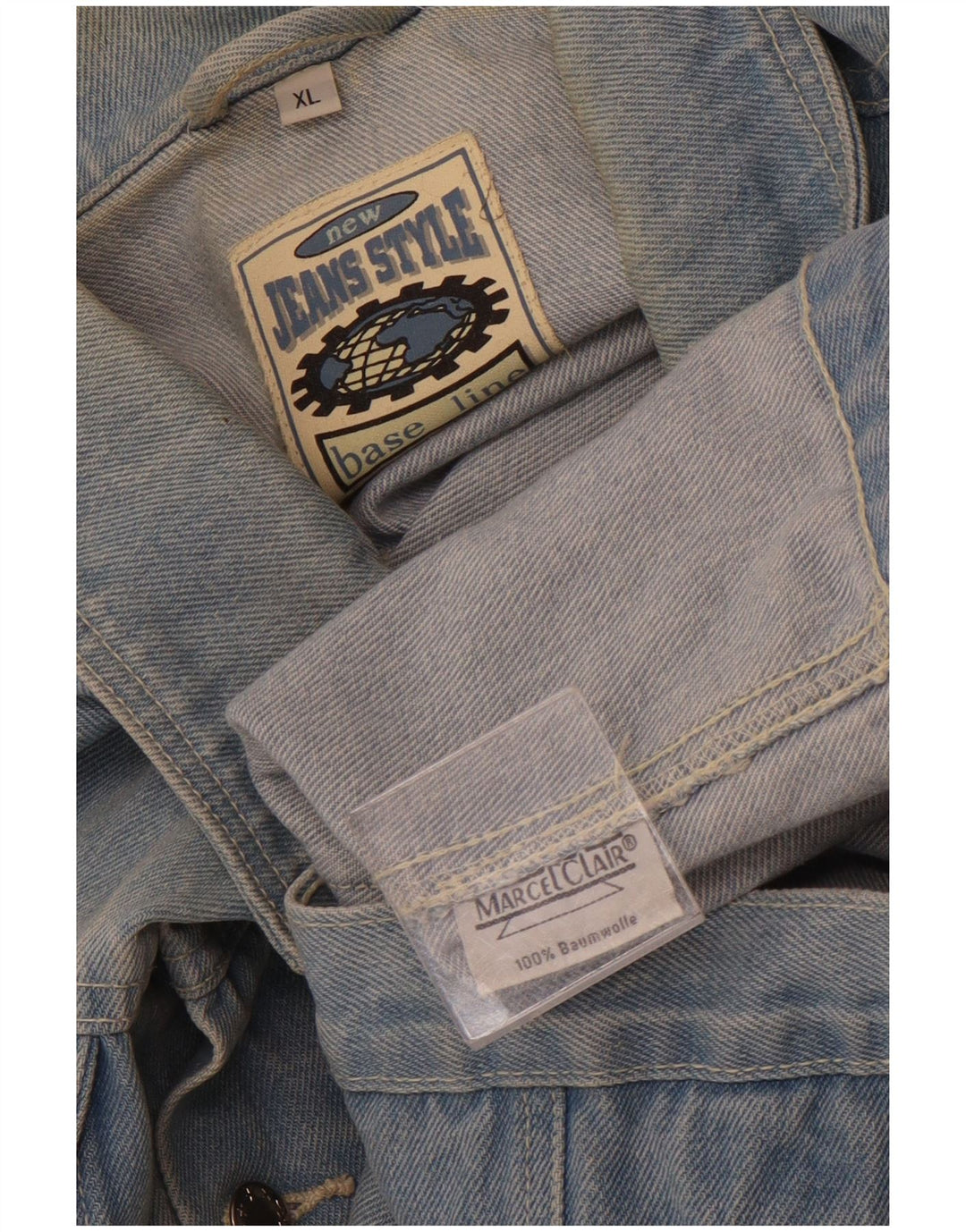 MARCEL CLAIR Mens Denim Gilet UK 42 XL Blue Cotton