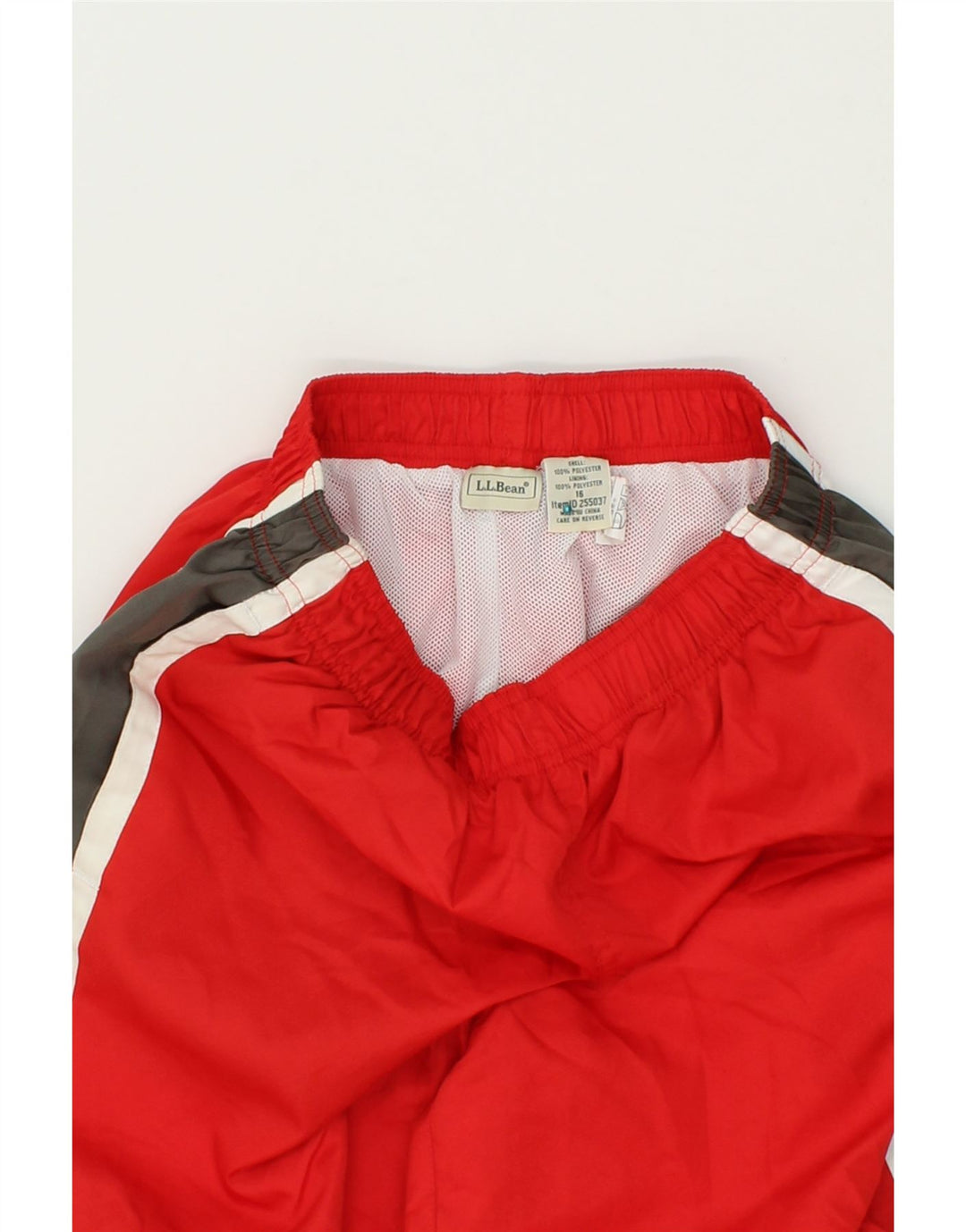 L.L.BEAN Boys Tracksuit Trousers 15-16 Years Small  Red Colourblock Vintage L.L.Bean and Second-Hand L.L.Bean from Messina Hembry 