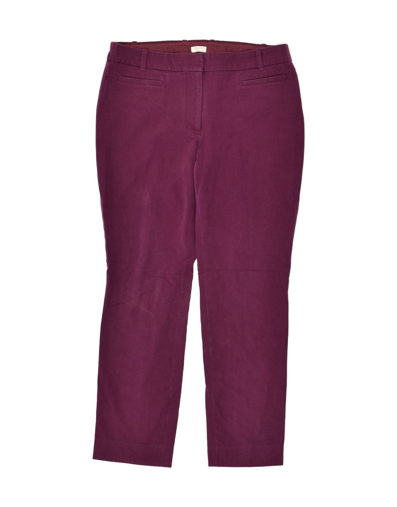 J. CREW Womens Short Slim Casual Trousers US 8 Medium W30 L27  Burgundy | Vintage J. Crew | Thrift | Second-Hand J. Crew | Used Clothing | Messina Hembry 