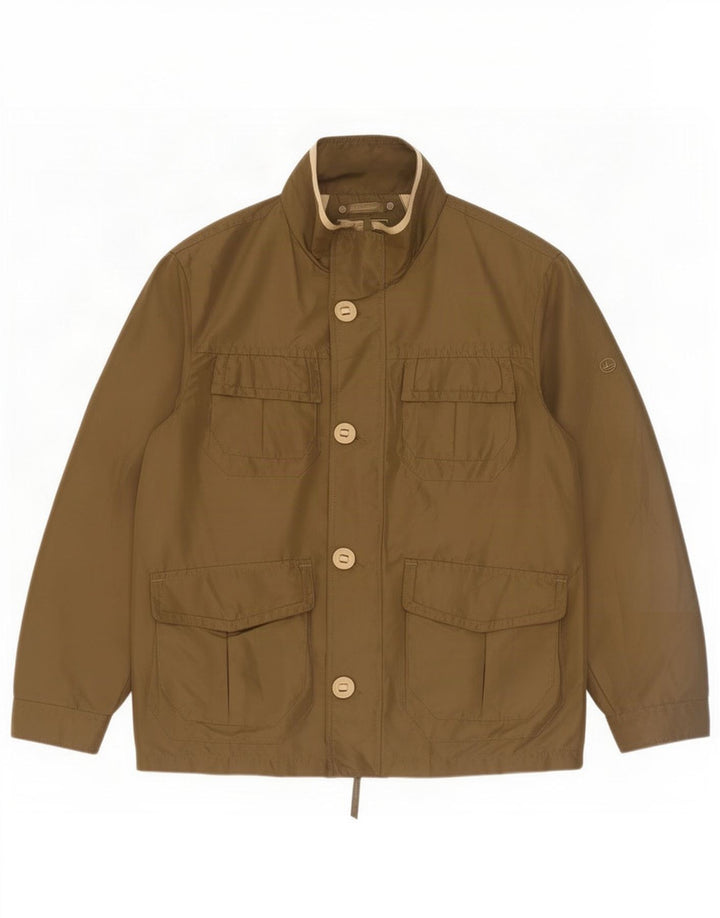 Navigare Mens Utility Jacket UK 42 XL Khaki Polyester
