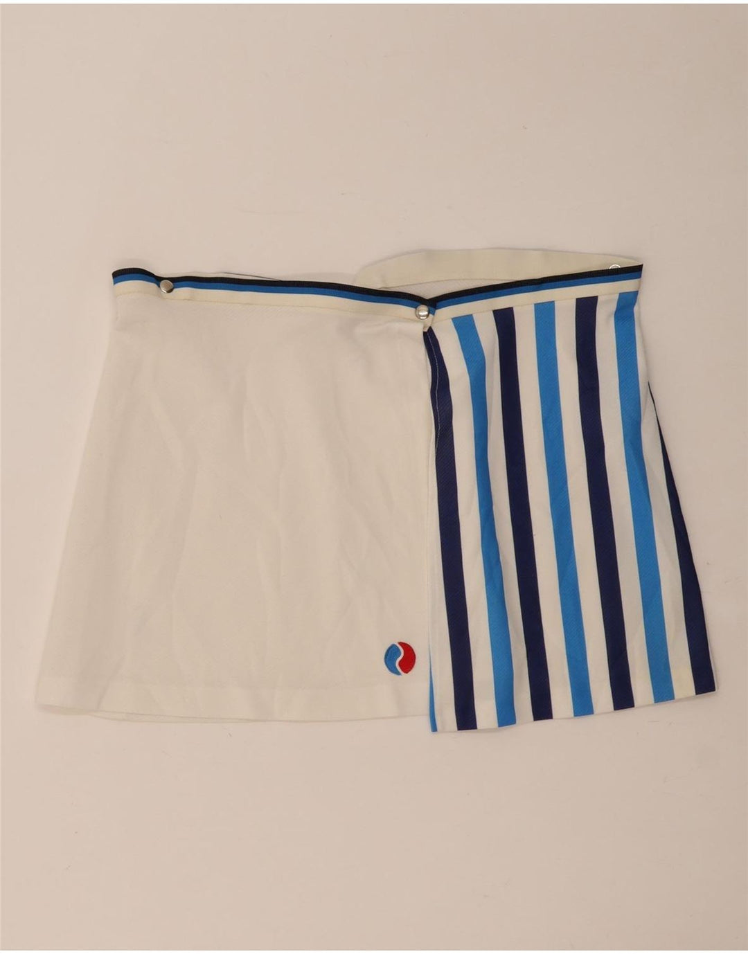 PANATTA Womens Tennis Skirt IT 48 XL  White Striped Polyester