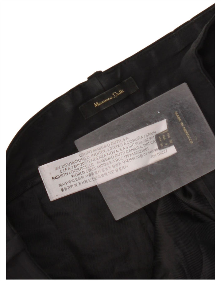 MASSIMO DUTTI Womens Straight Suit Trousers EU 40 Medium W30 L27 Black
