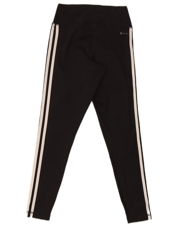 Adidas Womens Aeroready Leggings UK 8/10 Small Black Polyester