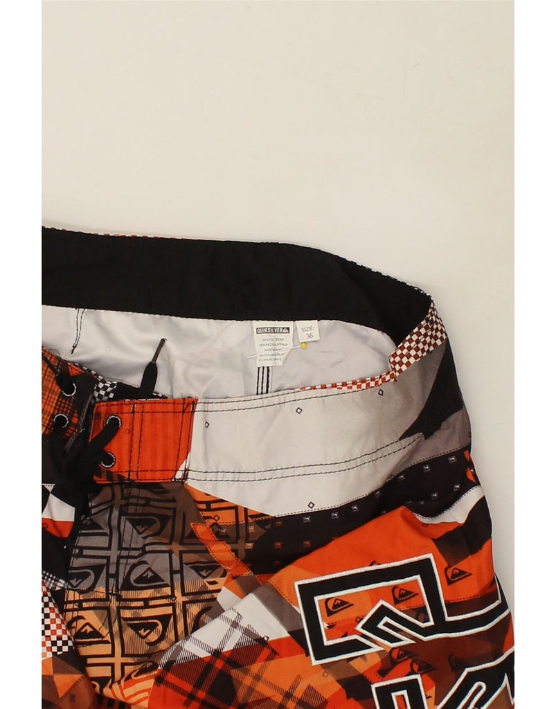 QUIKSILVER Mens Abstract Pattern Swimming Shorts Large Multicoloured | Vintage Quiksilver | Thrift | Second-Hand Quiksilver | Used Clothing | Messina Hembry 