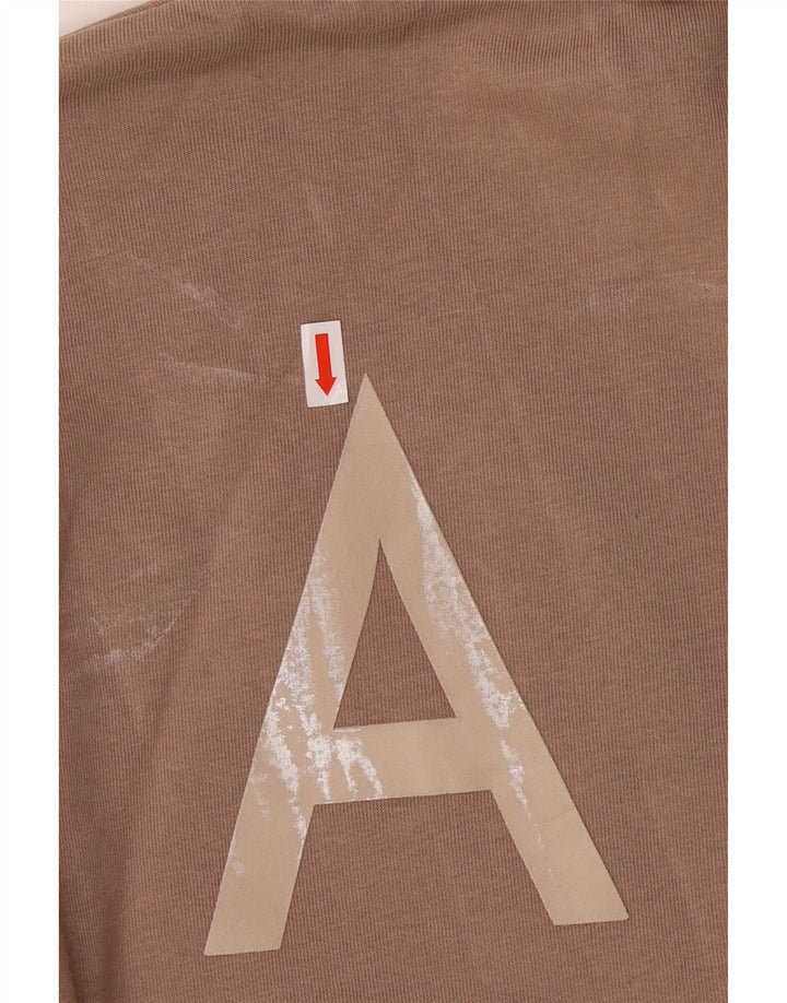 TED BAKER Boys Graphic Hoodie Jumper 11-12 Years Beige Cotton