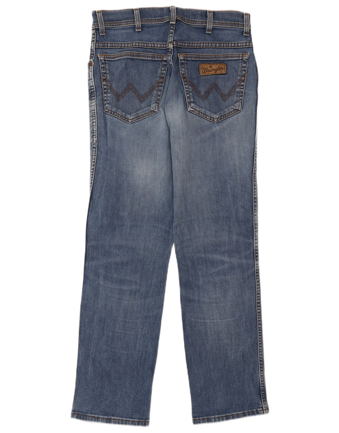WRANGLER Mens Texas Stretch Straight Jeans W32 L30 Blue Cotton