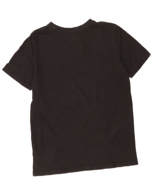 Puma Boys Graphic T-Shirt Top 14-15 Years Large Black Cotton