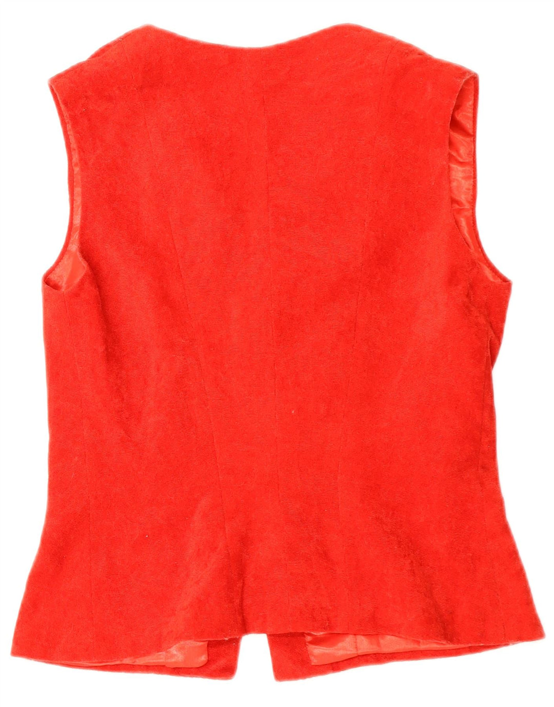 VINTAGE Womens Waistcoat UK 14 Medium Red