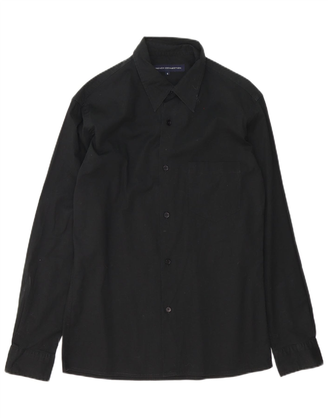 French Connection Mens Shirt Small Black Cotton