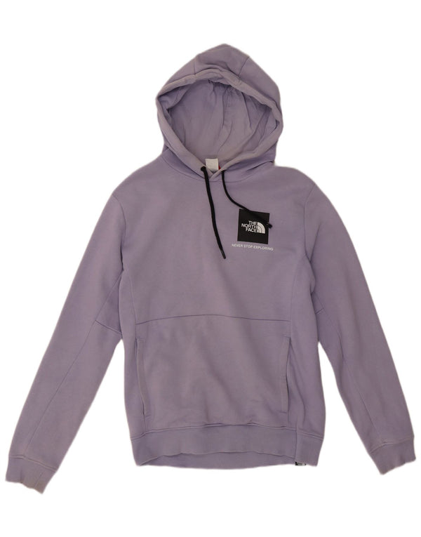 The North Face Mens Hoodie Jumper Medium Purple Cotton