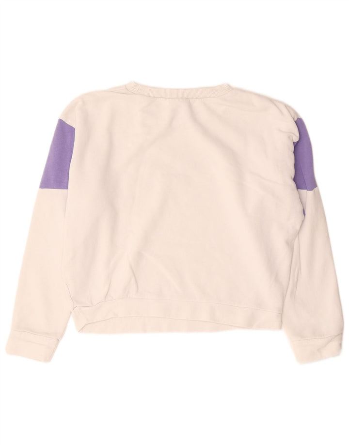 Reebok Womens Oversized Crop Sweatshirt Jumper UK 8/10 Small White