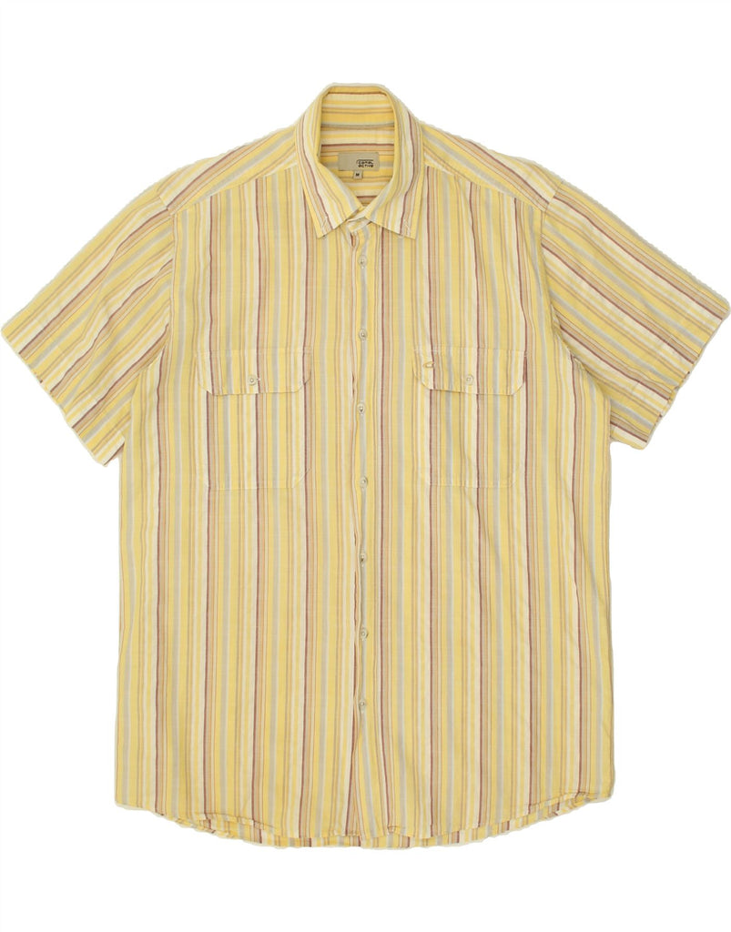 CAMEL ACTIVE Mens Short Sleeve Shirt Medium Yellow Striped | Vintage Camel Active | Thrift | Second-Hand Camel Active | Used Clothing | Messina Hembry 