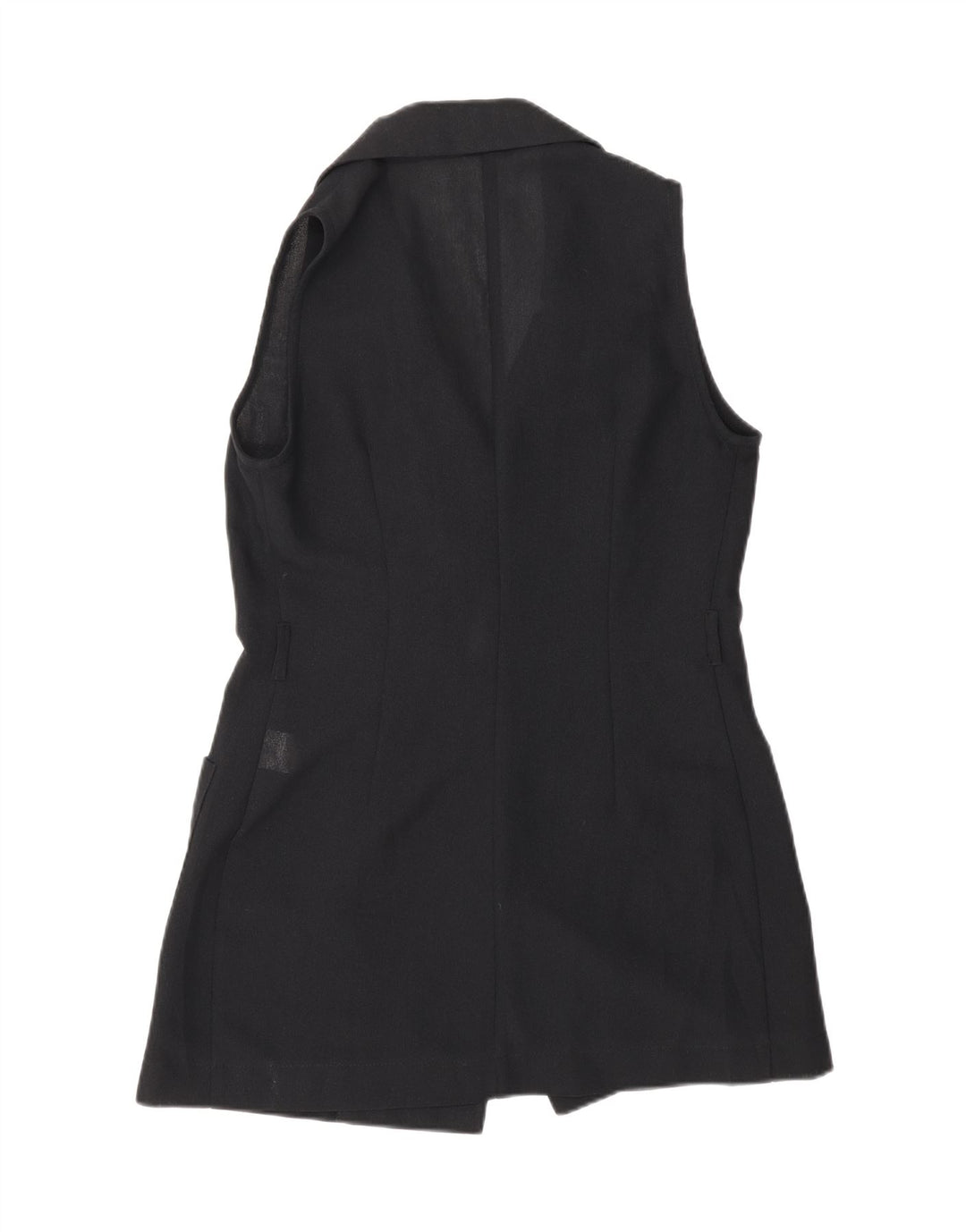 VINTAGE Womens 4 Button Sleeveless Blazer Jacket IT 42 Medium Black Vintage Vintage and Second-Hand Vintage from Messina Hembry 
