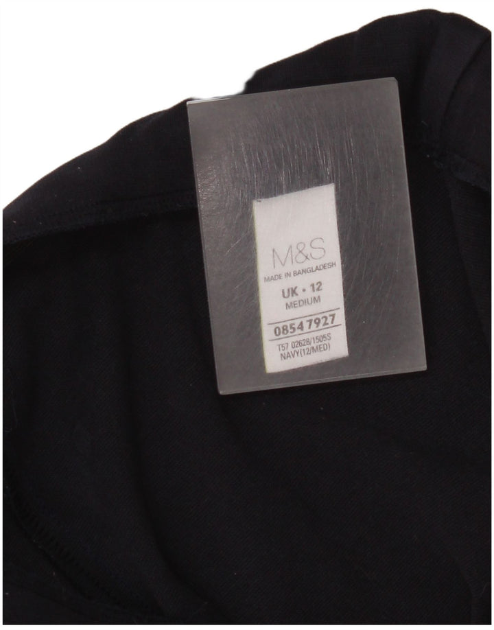 Marks & Spencer Womens Casual Trousers UK 12 Medium W30 L28 Navy Blue