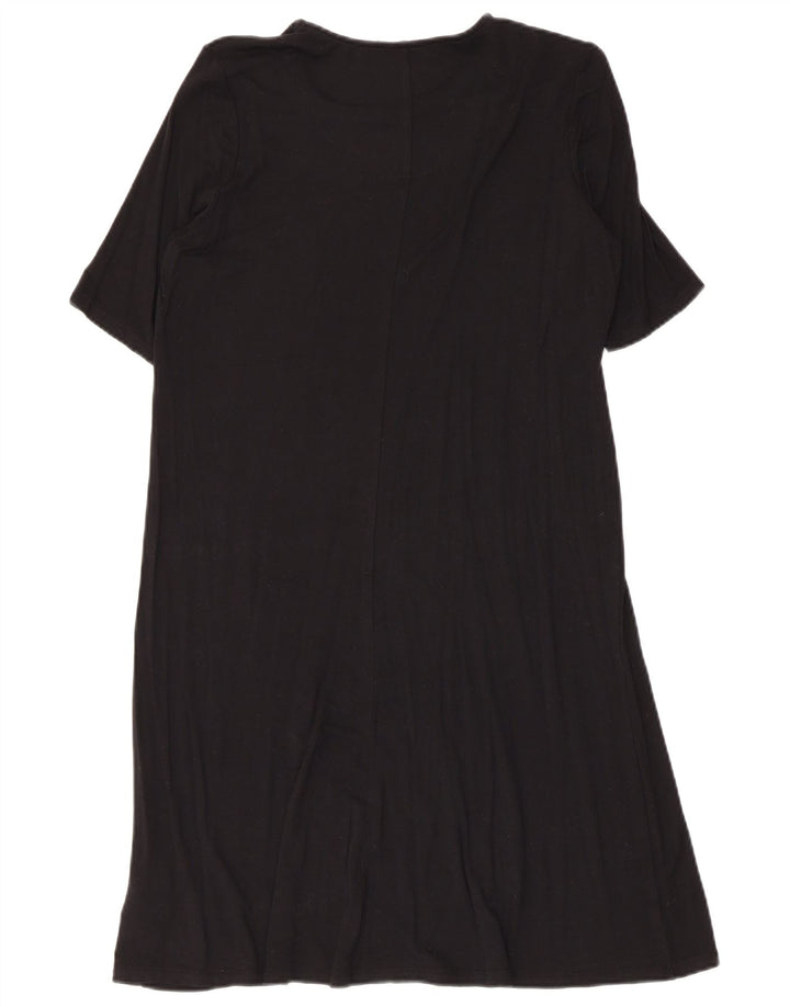 Marks & Spencer Womens T-Shirt Dress UK 12 Medium Black Viscose