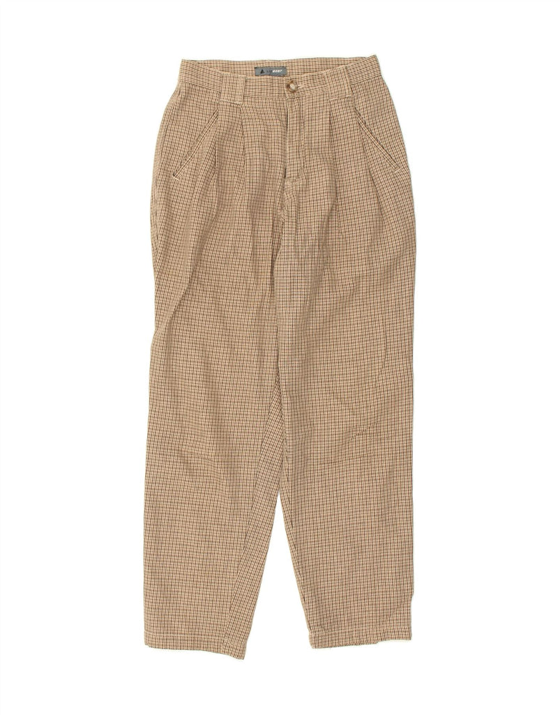 VINTAGE Womens Pegged Casual Trousers US 8 Medium W26 L28 Beige Check | Vintage Vintage | Thrift | Second-Hand Vintage | Used Clothing | Messina Hembry 