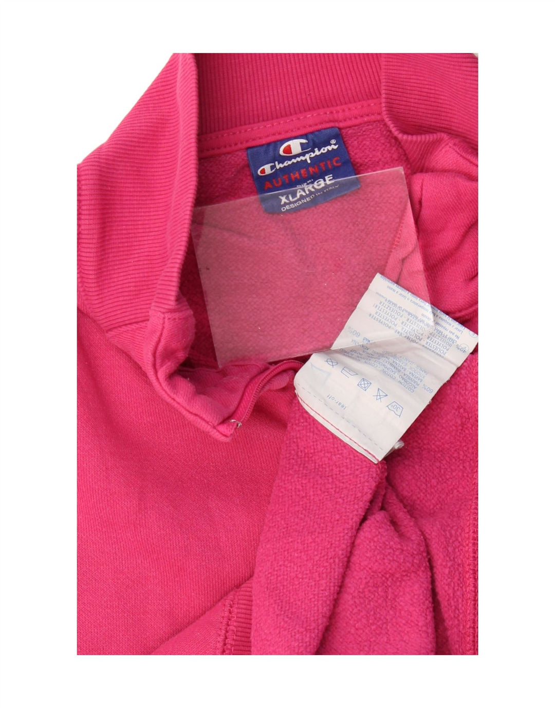 Champion Womens Tracksuit Top Jacket UK 18 XL Pink Cotton