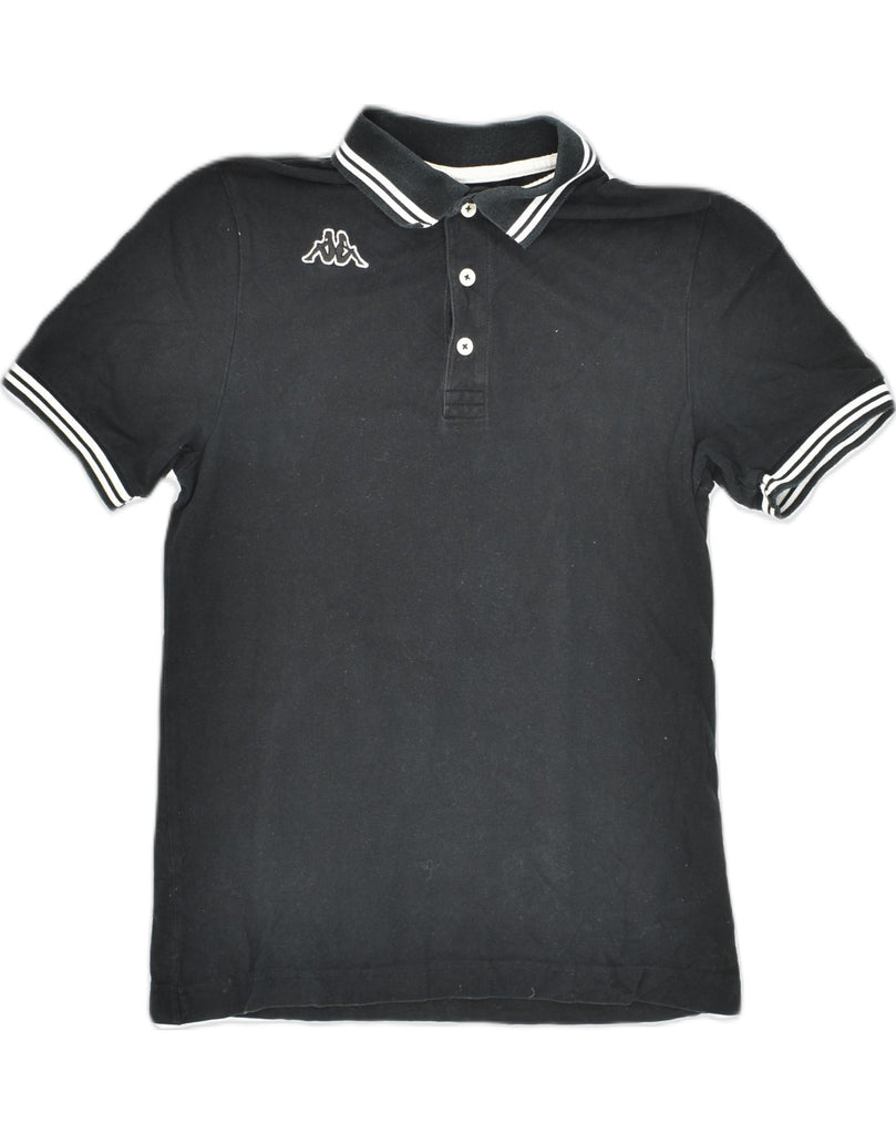 KAPPA Mens Polo Shirt Small Black Cotton | Vintage Kappa | Thrift | Second-Hand Kappa | Used Clothing | Messina Hembry 