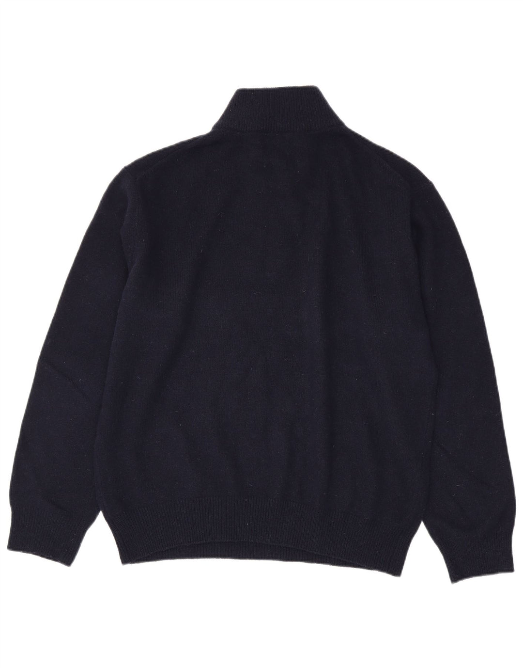 GANT Mens Zip Neck Jumper Sweater XL Navy Blue Lambswool