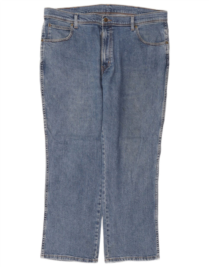 WRANGLER Mens Straight Jeans W38 L30 Blue Cotton