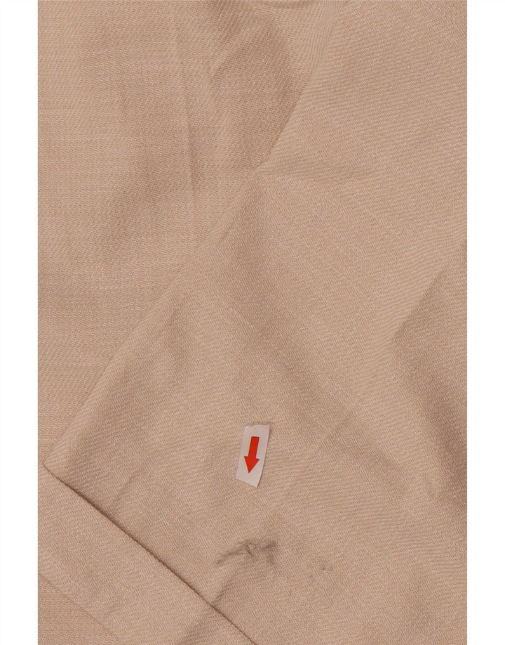 Marks & Spencer Mens Tapered Chino Trousers W36 L30 Beige Polyester