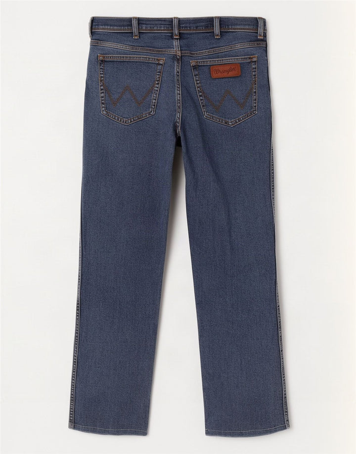 Wrangler Mens Texas Straight Jeans W36 L29 Blue Cotton