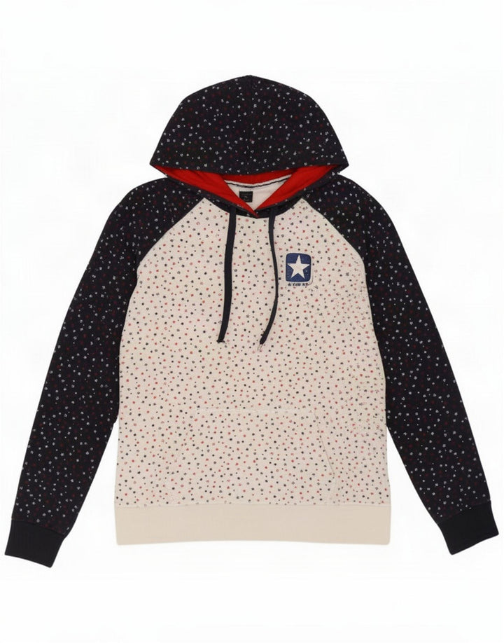 Converse Womens Hoodie Jumper UK 12 Medium White Colourblock