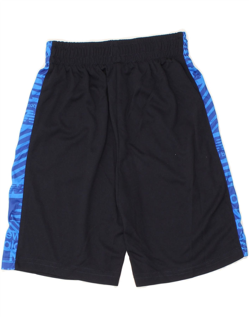 NEW BALANCE Boys Graphic Sport Shorts 11-12 Years Navy Blue Colourblock Vintage New Balance and Second-Hand New Balance from Messina Hembry 
