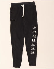 UNDER ARMOUR Boys Tracksuit Trousers Joggers 13-14 Years XL  Black