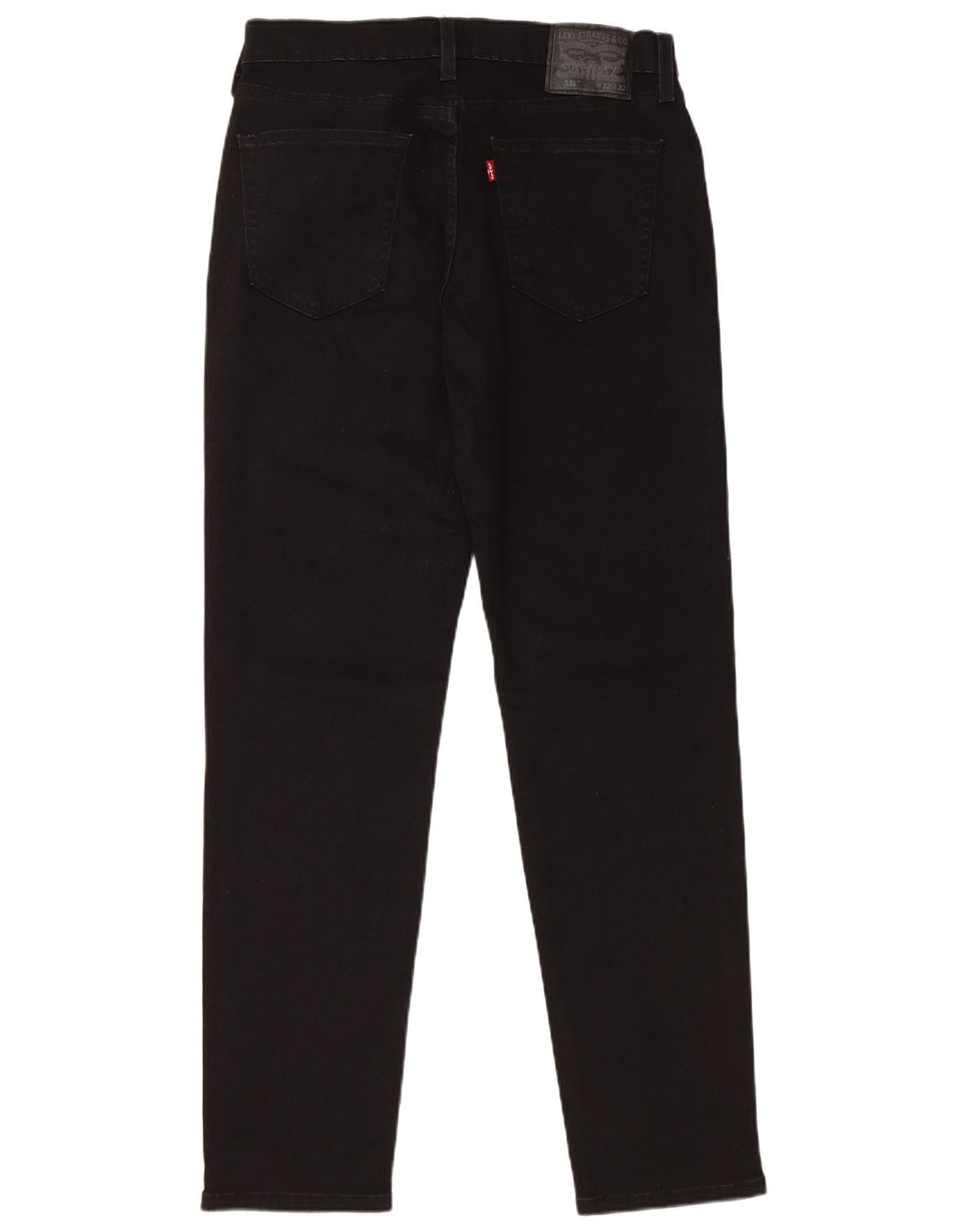 LEVI'S Mens 531 Slim Jeans W32 L32 Black Cotton