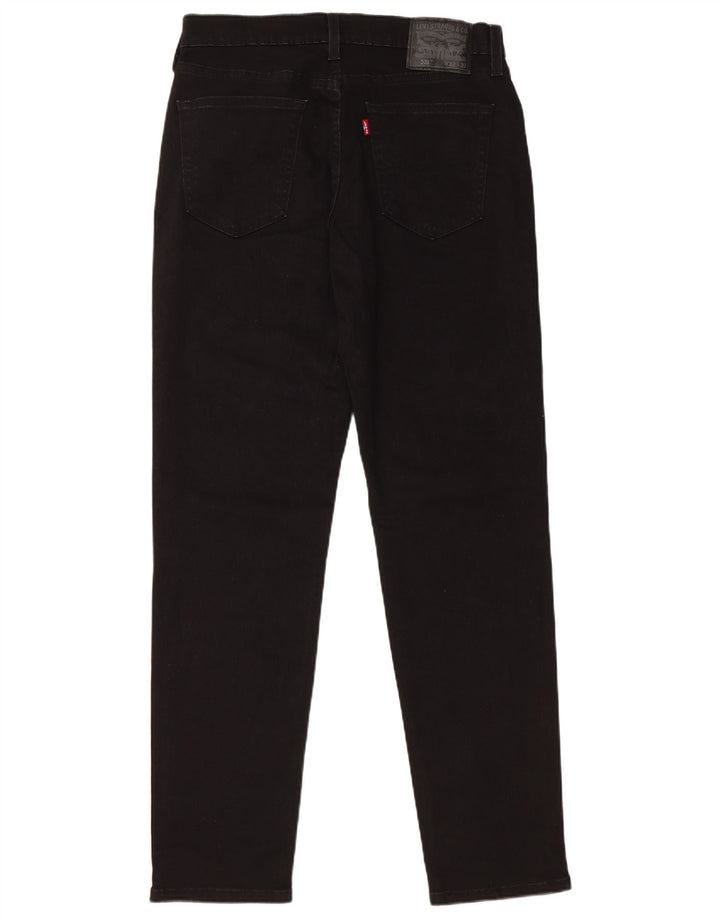 LEVI'S Mens 531 Slim Jeans W32 L32 Black Cotton