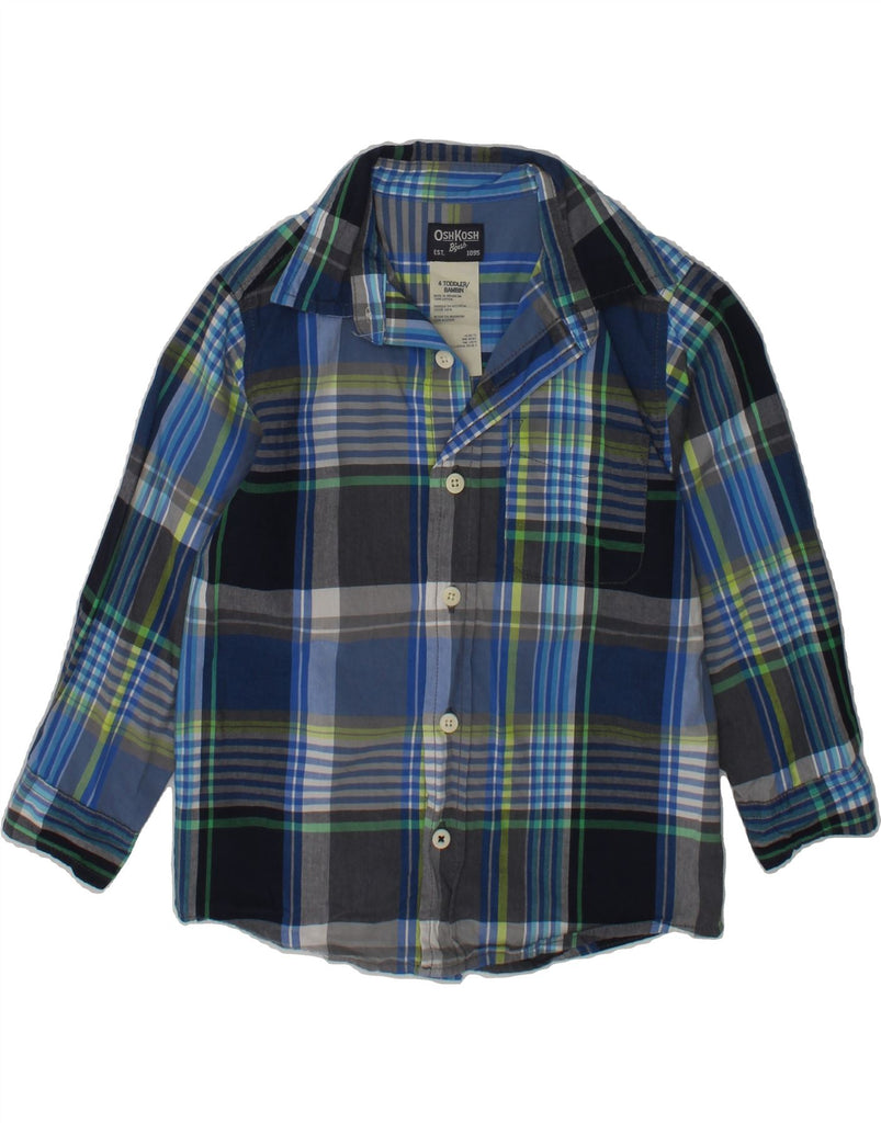 OSH KOSH Boys Shirt 3-4 Years Blue Check Cotton | Vintage Osh Kosh | Thrift | Second-Hand Osh Kosh | Used Clothing | Messina Hembry 