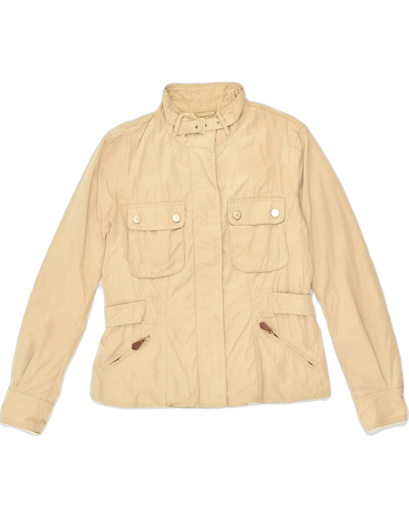 MASSIMO DUTTI Womens Utility Jacket UK 18 XL Beige Polyester | Vintage Massimo Dutti | Thrift | Second-Hand Massimo Dutti | Used Clothing | Messina Hembry 