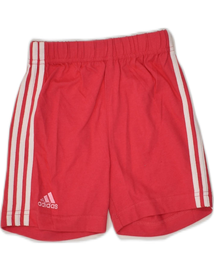 ADIDAS Baby Girls Sport Shorts 18-24 Months Red Cotton | Vintage Adidas | Thrift | Second-Hand Adidas | Used Clothing | Messina Hembry 