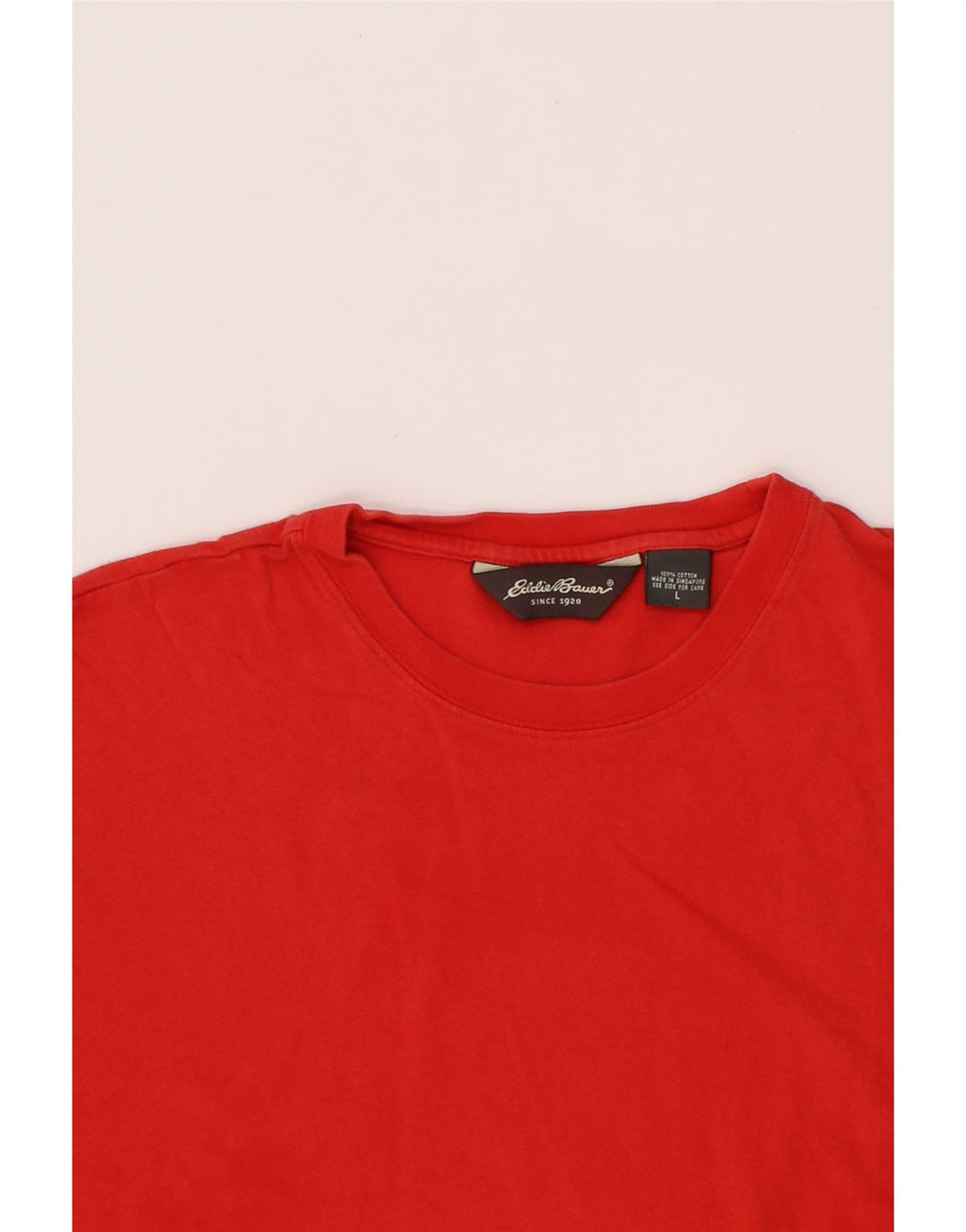 EDDIE BAUER Mens T-Shirt Top Large Red Cotton Vintage Eddie Bauer and Second-Hand Eddie Bauer from Messina Hembry 