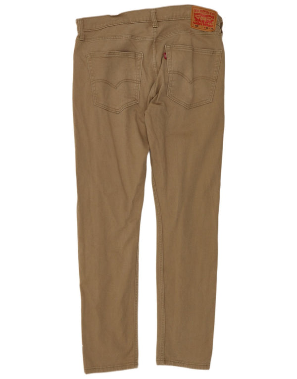 Levi's Mens 512 Slim Tapered Casual Trousers W36 L34 Beige Cotton