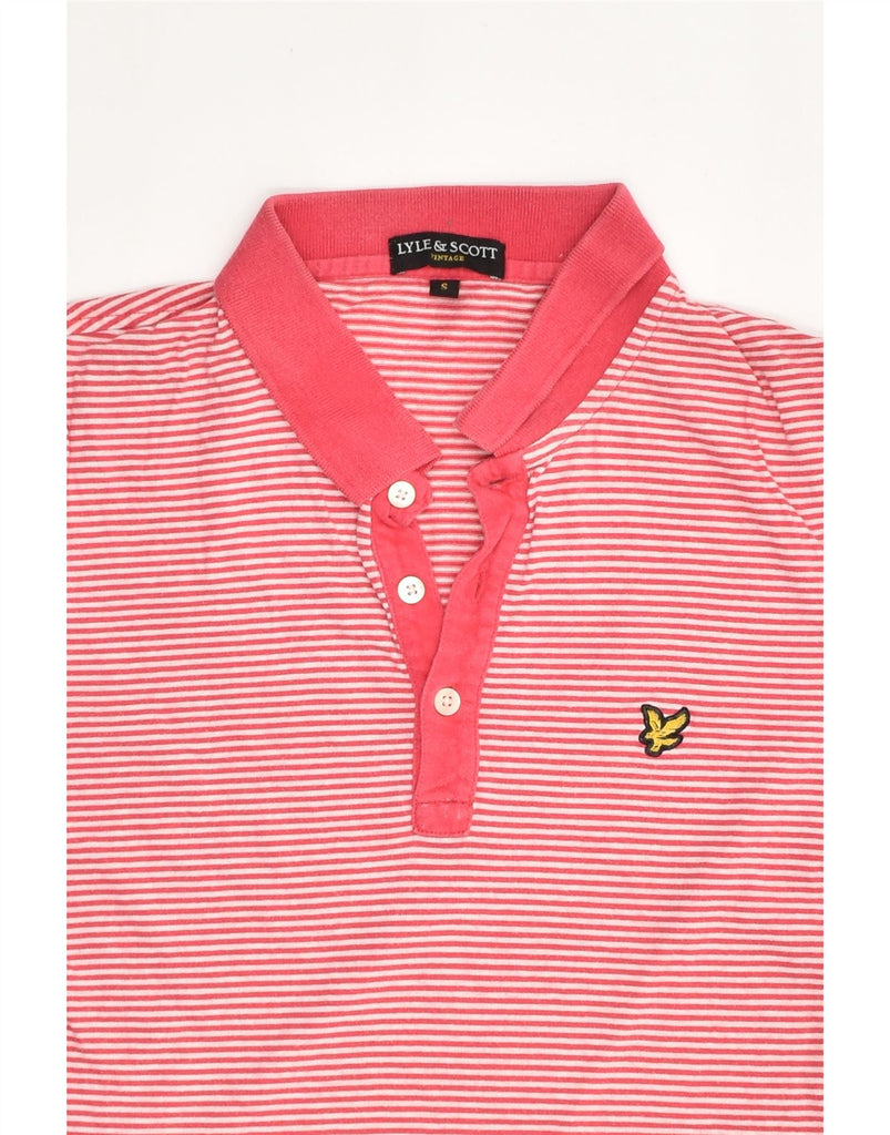 LYLE & SCOTT Mens Vintage Polo Shirt Small Red Striped Cotton | Vintage Lyle & Scott | Thrift | Second-Hand Lyle & Scott | Used Clothing | Messina Hembry 