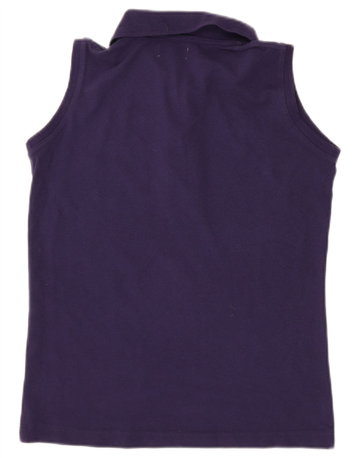KAPPA Womens Sleeveless Polo Shirt UK 12 Medium Purple