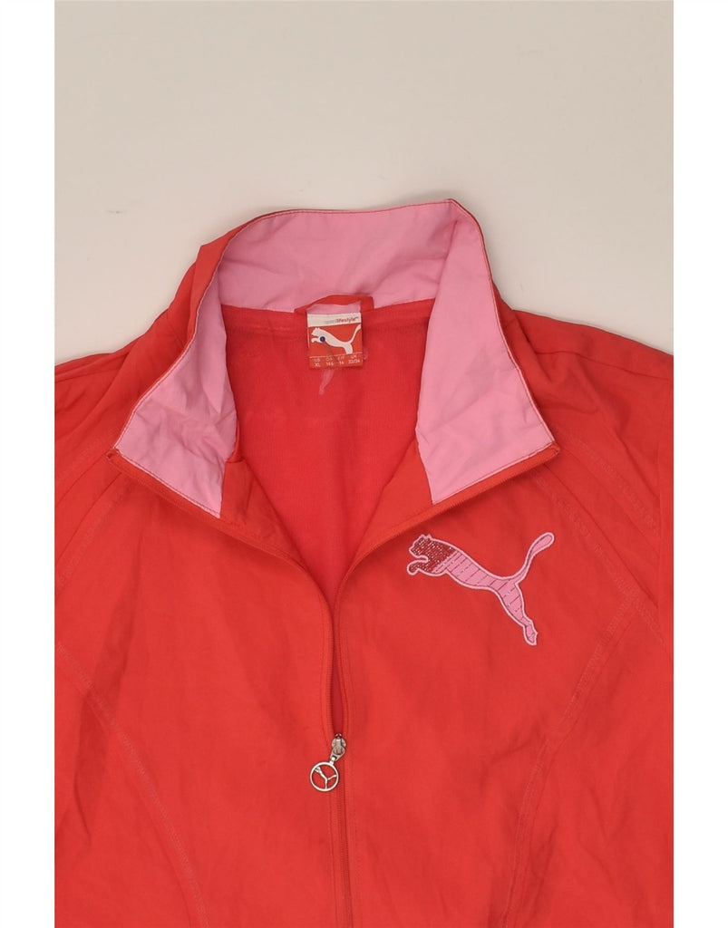 PUMA Girls Tracksuit Top Jacket 13-14 Years Red Polyester | Vintage Puma | Thrift | Second-Hand Puma | Used Clothing | Messina Hembry 