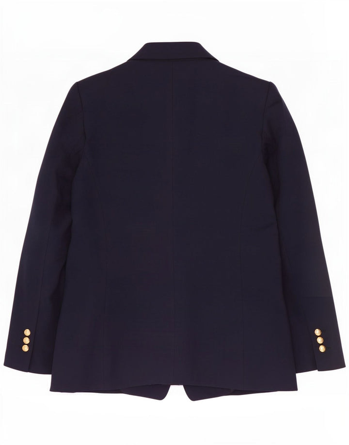 Zara Womens Double Breasted Blazer Jacket UK 14 Medium Navy Blue