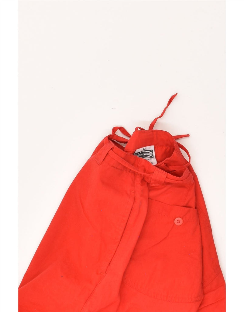 VINTAGE Womens Chino Shorts IT 42 Medium W30 Red Cotton | Vintage Vintage | Thrift | Second-Hand Vintage | Used Clothing | Messina Hembry 