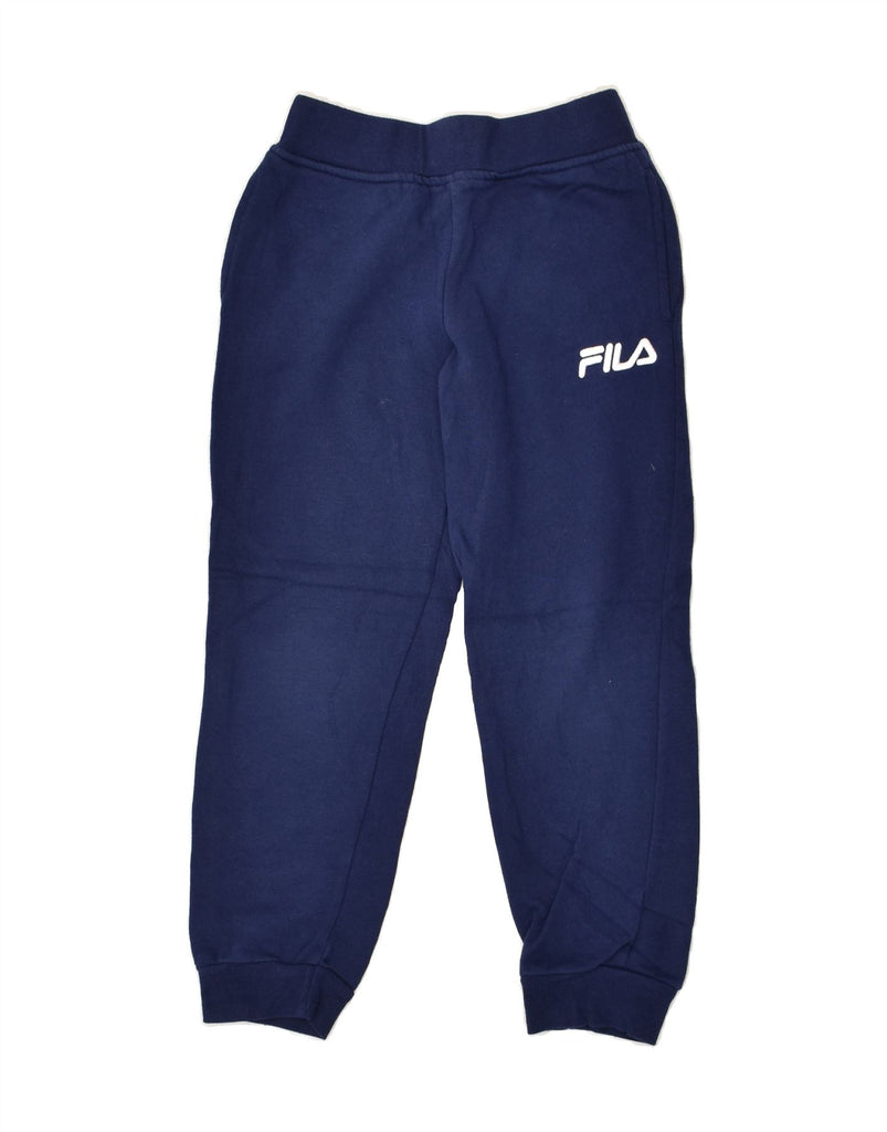 FILA Boys Tracksuit Trousers Joggers 6-7 Years Navy Blue Cotton | Vintage Fila | Thrift | Second-Hand Fila | Used Clothing | Messina Hembry 