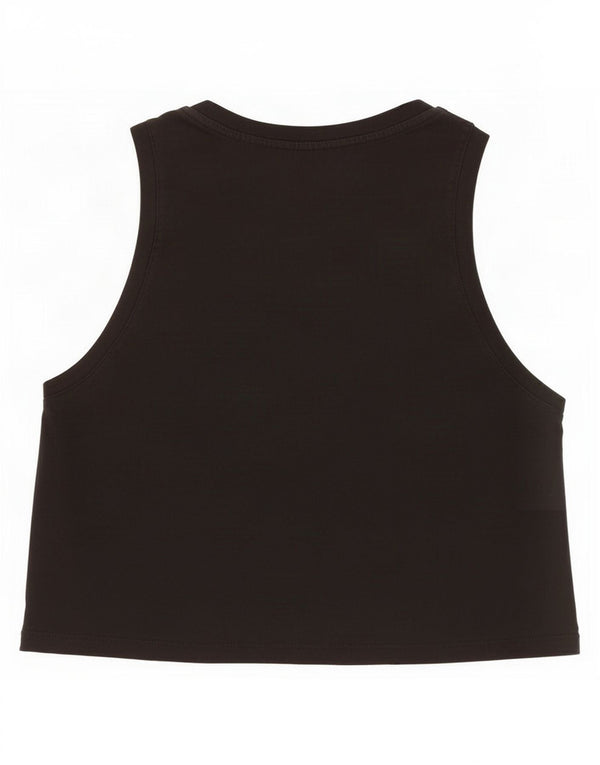 Levi's Womens Crop Graphic Vest Top UK 12 Medium Black Cotton