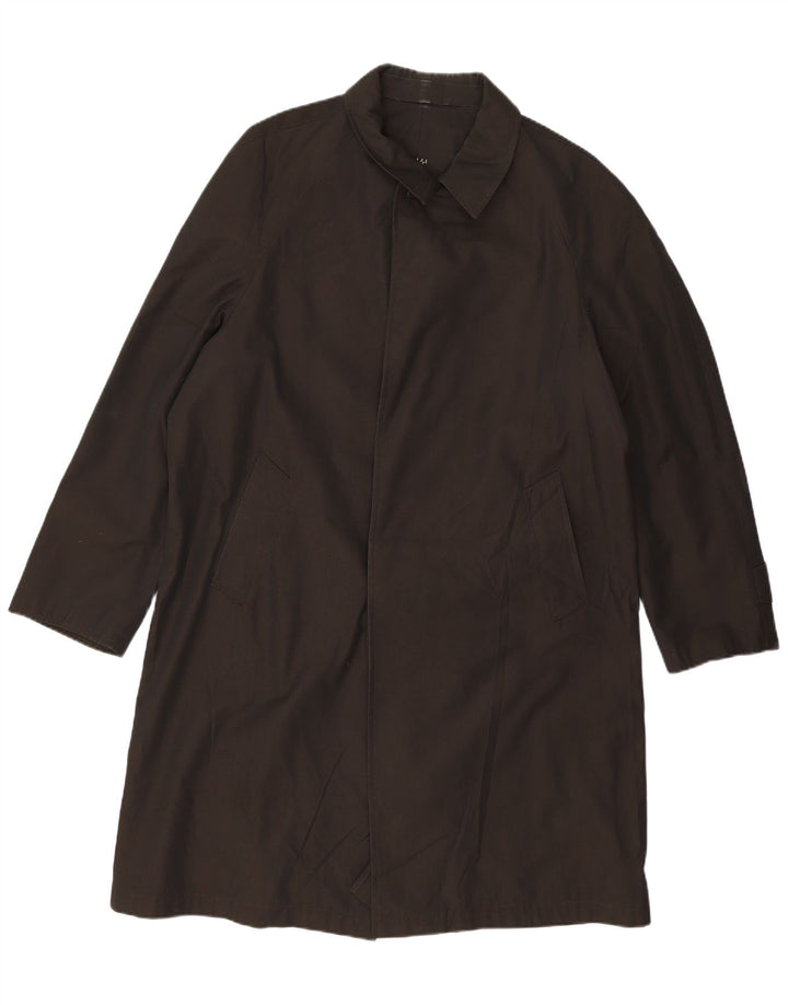 VINTAGE Mens Overcoat UK 40 Large Black