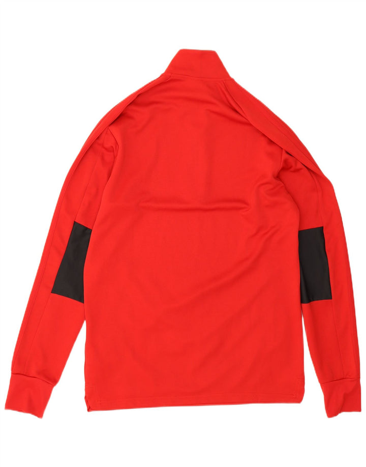 Adidas Mens Climalite Pullover Tracksuit Top Medium Red Colourblock
