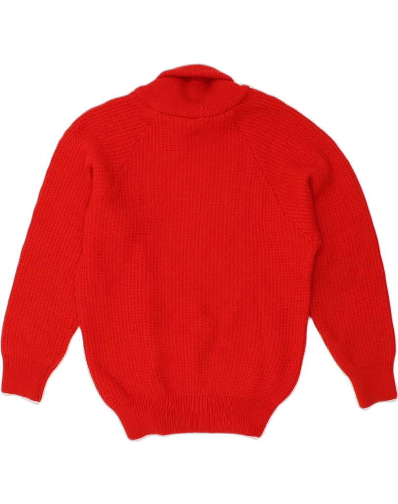 WELLS & MORRIS Mens Shawl Neck Jumper Sweater IT 56 XL  Red Acrylic | Vintage Wells & Morris | Thrift | Second-Hand Wells & Morris | Used Clothing | Messina Hembry 