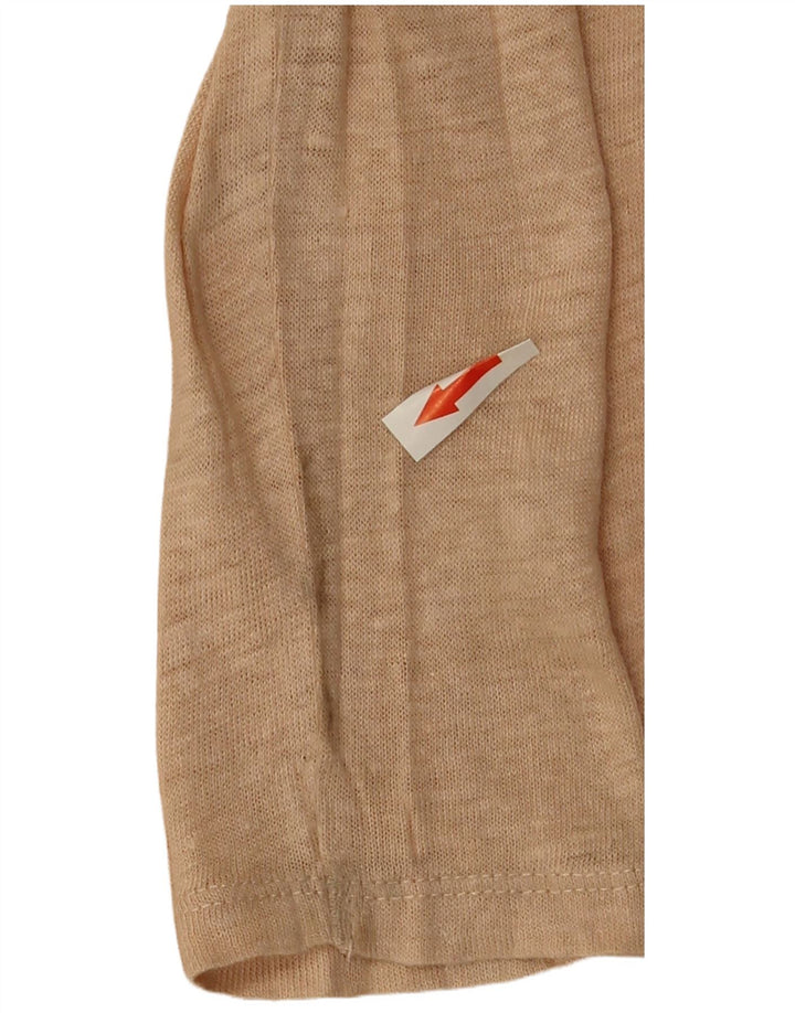 Zara Womens Top Long Sleeve UK 10 Small Beige